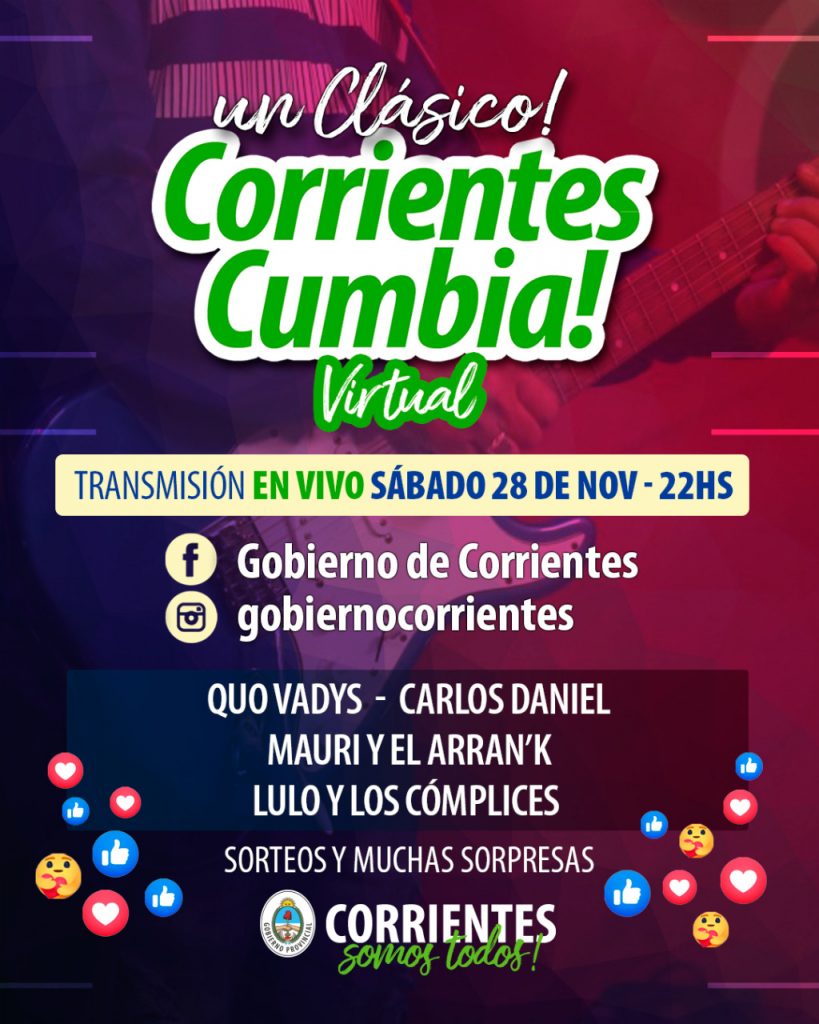 Una vez más el Corrientes cumbia y el Teko chamamé virtual se vienen con todo