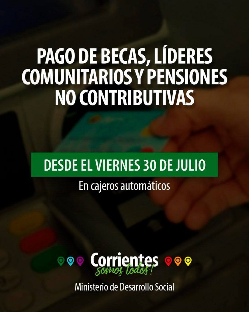Viernes 30 estará disponible el pago de Becas, Pensiones No Contributivas y Líderes Comunitarios