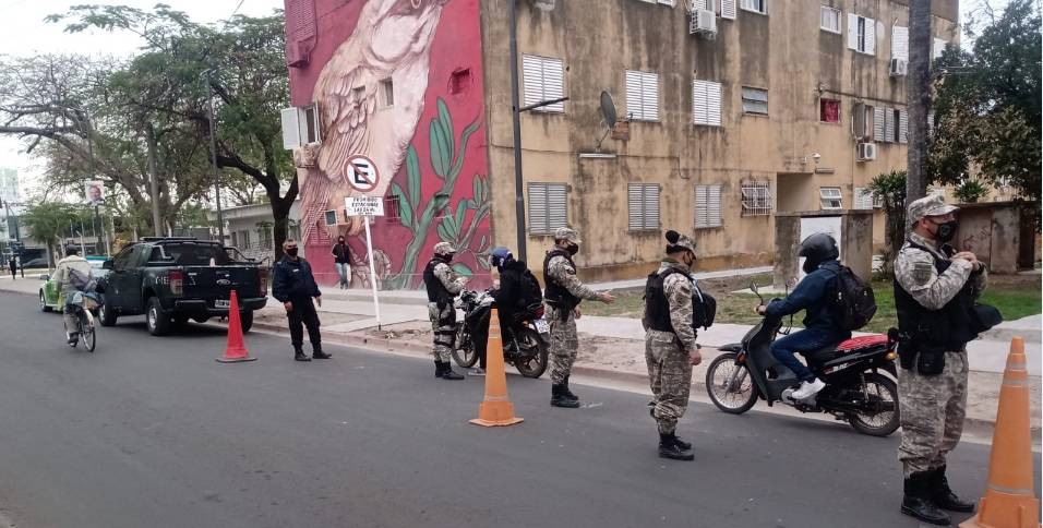 Controles policiales en la zona céntrica